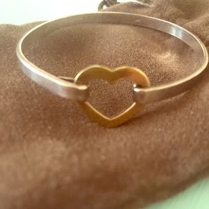 Vintage tiffany silver/gold heart clasp bracelet